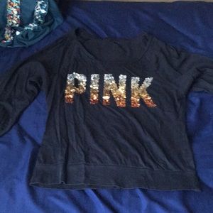 PINK loose sweatshirt with bling
